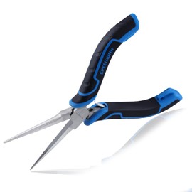 SPEEDWOX Mini Needle Nose Pliers Serrated Jaw with Protective Cover Needle Nose Pliers for Jewelry Making Precision Compact Long Nose Plier Needle Tip for Wire Bending Small Object Gripping