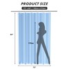 AmazerBath Extra Long Shower Curtain Liner, Clear Blue Shower Liner