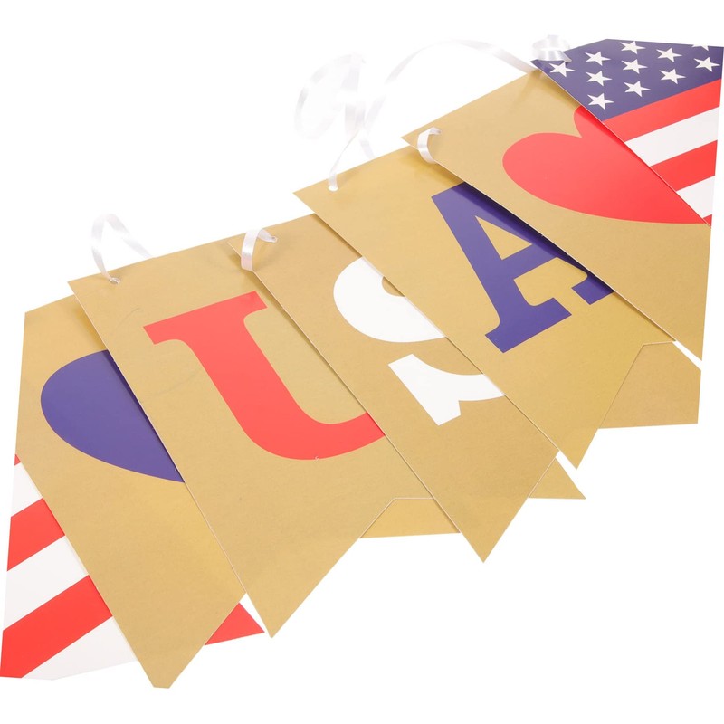 LABRIMP 4th of July Party Props Patriotic Decorations Paper Fan