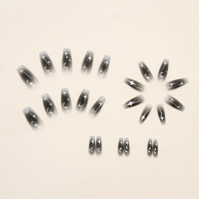 Nail Tip, Cute False Nails, 24 Pieces, Glitter, Shiny, Wedding