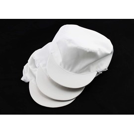 Olive-G Commercial Sanitary Hat, One Size, Kitchen, Factory, White, Set of 3