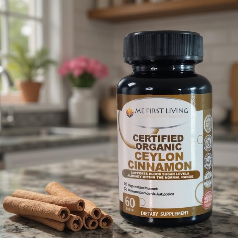 Me First Living Ceylon Cinnamon 1000mg, 100% Certified Organic Ceylon