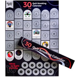 Motti Way Quit Smoking Scratch Off Inspirational Calendar Poster - Motivational Wall Decor Gifts