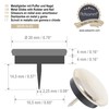 Adsamm® 32 x Metal Glides with Buffer and Nail /