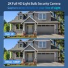 Light Bulb Security Camera,2K Wireless Light Bulb Camera for Pet