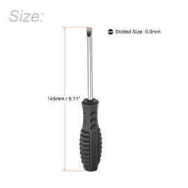 TOP-VIGOR 10pcs Mini Slotted Screwdriver 5mm Flat Head 145mm Length, Small Precision Screwdrivers with Non-Slip Handle for Electronics, Glasses, Watch, Computer and Small Appliance Repair