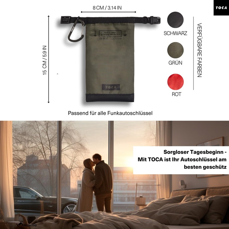 TOCA Keyless Go Protection, Faraday Bag Car Key with RFID