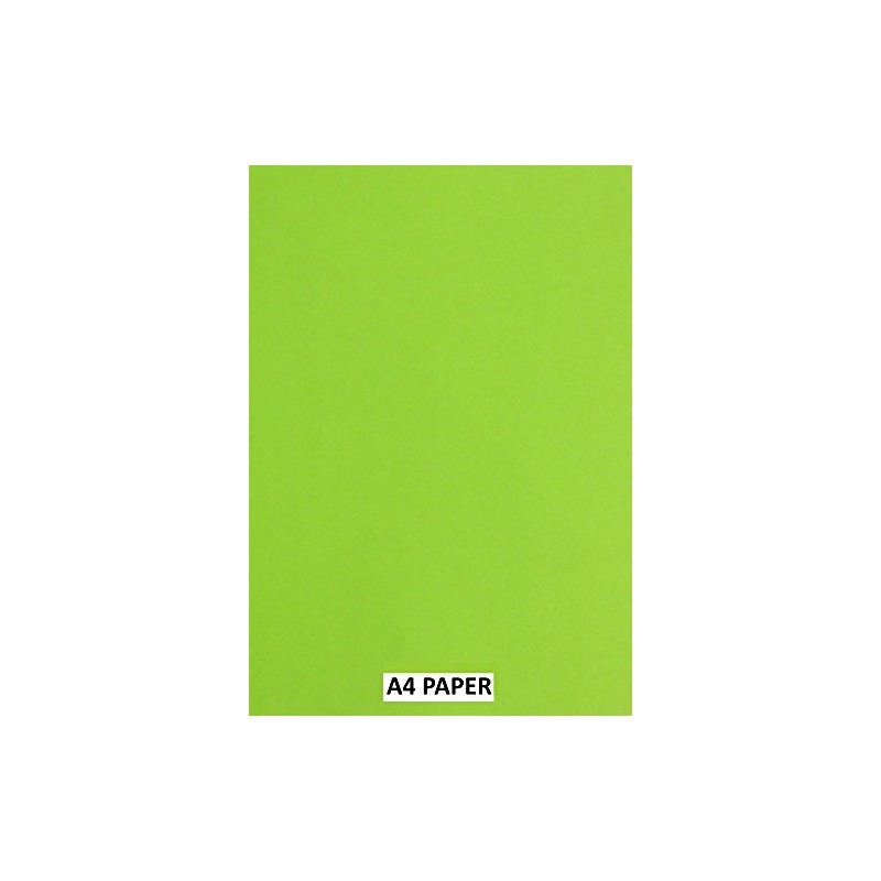 Fluorescent Green A4 Coloured Craft Paper 80gsm x 100 Sheets