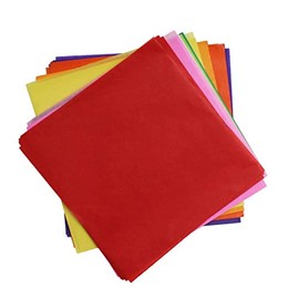 480 Assorted Colours Tissue Paper Squares for Kids Crafts - 100mm