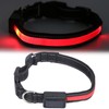 LED Dog Collar USB Rechargeable Solar Luminous Collar Adjustable Lighted