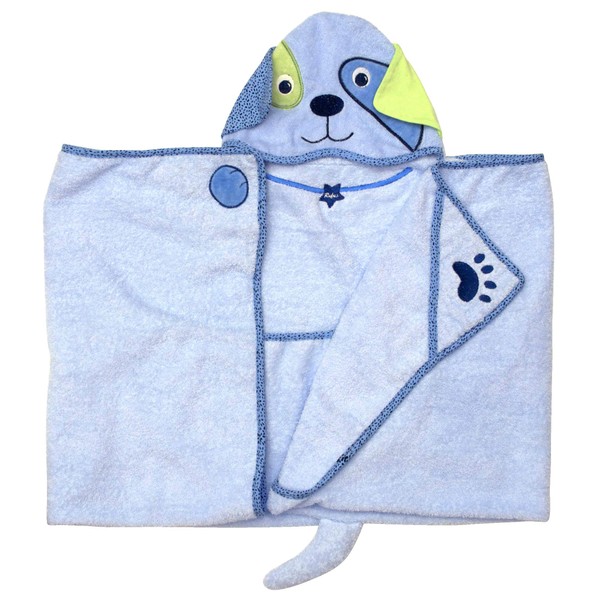 Blue Dog - One of a kind extra large Character Towel with paws and a tail, Frenchie Mini Couture