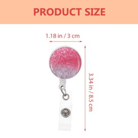 OHPHCALL 3Pcs Retractable Nurse Badge Reels with Telescopic Clips Stylish Marble Pattern Id Holders for Office Hospital and School Use Plastic Design and Textures