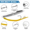 AGOOL Saltwater Diamond Jigs Fishing Lures Spoons with Tube Tail