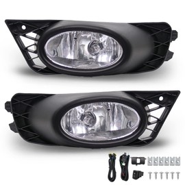 ENERBITIOUS Fog Lights Lamps Replacement for 2009 2010 2011 Honda Civic Sedan Fog Light Compatible with H11 12V 55W Bulbs Switch and Wiring Kit