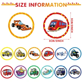Eersida 120 Pcs Toilet Targets for Potty Training Boy Pee Tinkle Target Travel Potties Flushable Car Animal Potty Training Sticker You Pee on Toilet Aiming Target for Toddler Boy(Transportation Style)