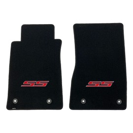 Lloyd Mats Custom-Fit Carpeted Floor Mats Premium Luxury Car Floor Liners for Chevy SS 2014-2017 (Black, 2PC - Red SS)
