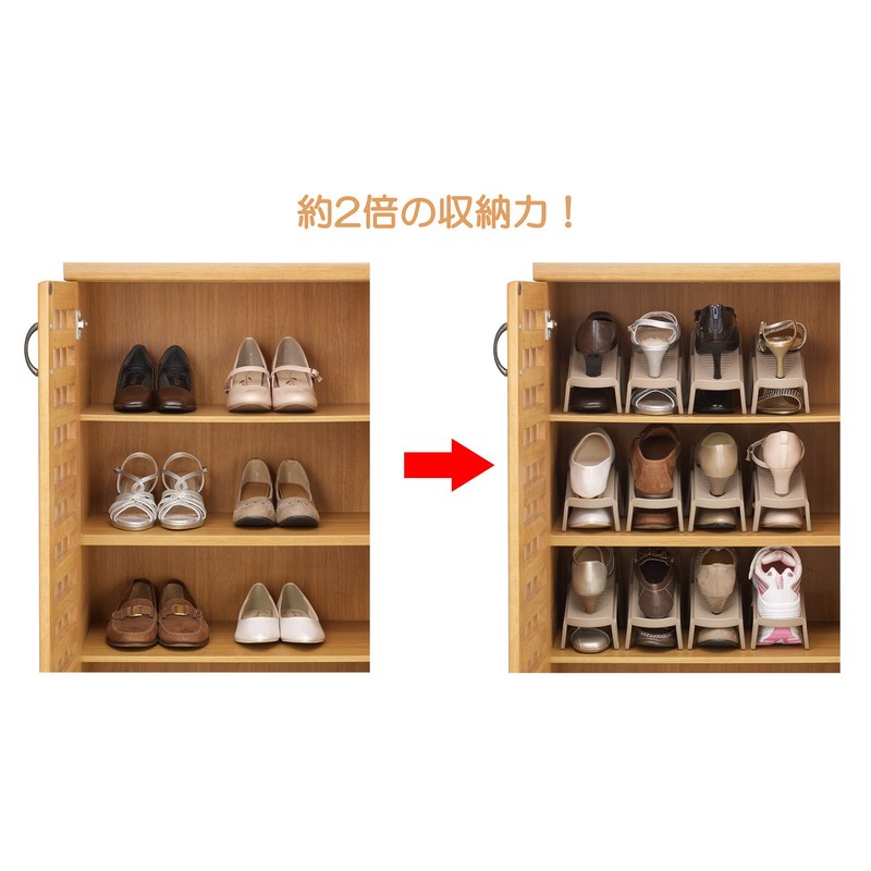 Iseto I-557 Shoe Holder, Space Saving Shoe Storage (Slim Type),