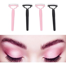 4 Peines de Pestañas con Dientes de Acero Inoxidable, Separador de Pestañas Portátil, Cepillo Cosmético, Máscara de Pestañas, Definidor de Pestañas con Cubierta de Peine, Cepillos de Aseo de Pestañas