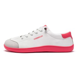 HOBIBEAR Scarpe unisex larghe a piedi nudi, da donna, uomo, minimalista, per attività all'aperto, trail running, leggere e comode, bianco, rosa, rosso, 40 EU Larga