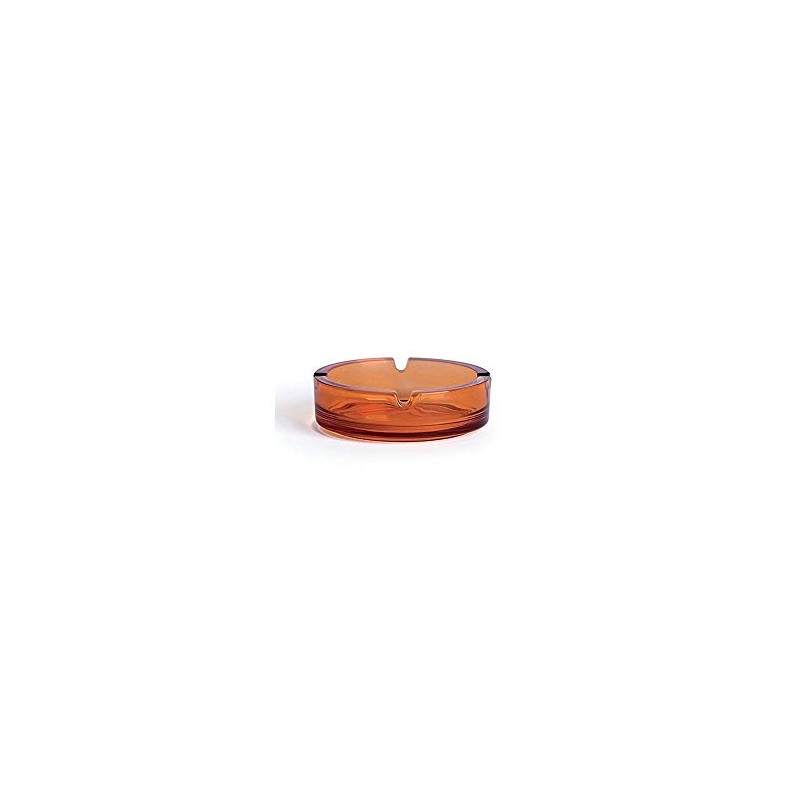 Excelsa Round Ashtray 10.5 cm Glass Orange