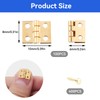 100pcs Mini Brass Hinges, 180 Degree Hinge with 400pcs Screws