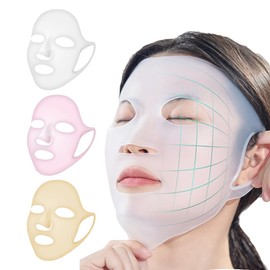 Silikon-Gesichtsmaske, 3 Stück Wiederverwendbare Gesichtsmaske, Silikon-Gesichtsmasken-Halter, Gesichtsmasken-Abdeckung