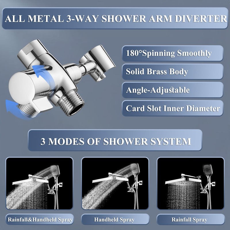 14 Inch Rain Shower Head with Handheld Spray Combo and