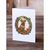 Caroline's Treasures DAC2397GCA7P Norfolk Terrier Christmas Flowers Greeting Cards Pack