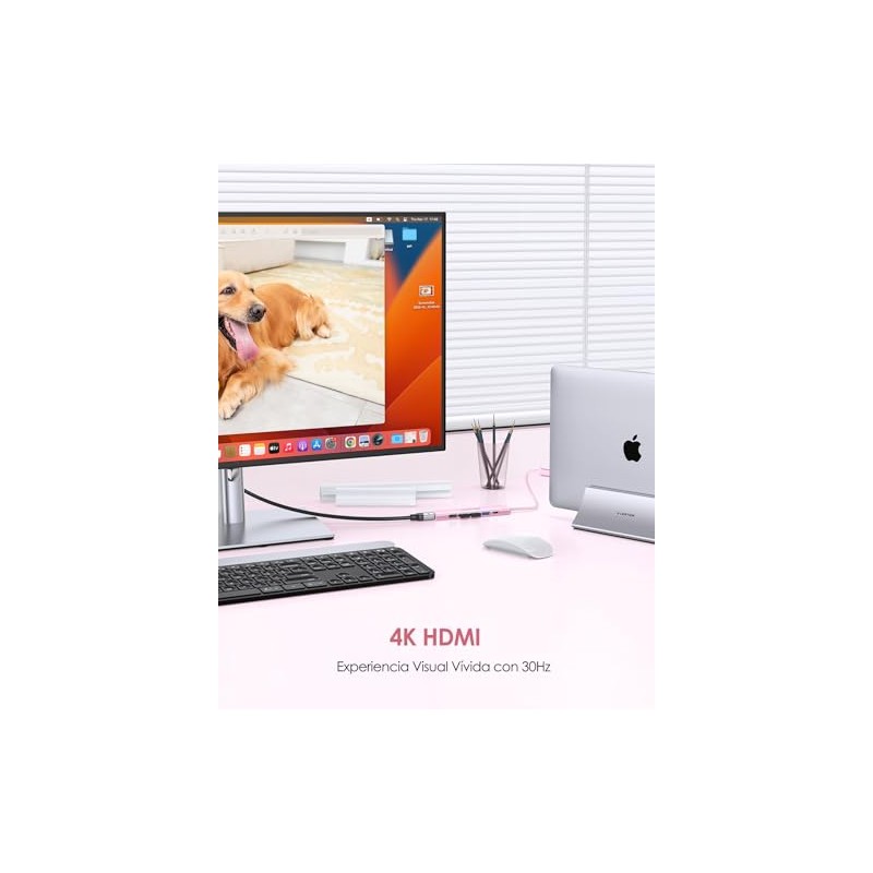 LENTION Hub USB C con HDMI 4K, PD 100W, USB-A