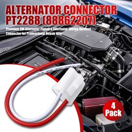 4 Pack PT2288 Alternator Connector Wiring Harness for Repair Kits, 88862207