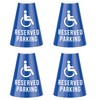 BATTIFE 4 Pack " Reserved Parking " Bright Reflective Collars,