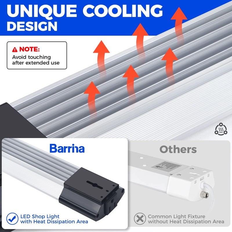 Barrina BS84 LED Shop Light for Garage, 10000LM, 84W, 4FT,