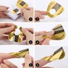 100 Pcs Nail Forms for Acrylic, Gold Horseshoe Nail Extension