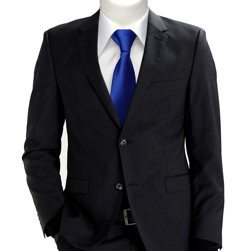 TigerTie Designer Security Safety Tie Plain Pre-tied with Elastic Band,