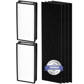 Popurure 1183900 Replacement Filter Compatible with Whirlpool Filter 1183900 817500 Air Purifier, Models APT30010M APT40010R APT42010M APT50010M APMT2001M, with 2 H13 HEPA Filters+4 Pre-Filters