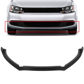 SCITOO Plastic Front Lip Spoiler Fits for 2012-2014 for Volkswagen for Jetta Glossy Black Front Bumper Lip