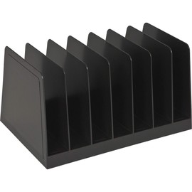 Desktop File Organizer, Mail Organizer, 7 Compartments Office File Sorter, for Easy access to your files, Invoices, Letters and more - 4.5" Height x 8.8" Width x 5.5" Depth - Black, Eco-Friendly