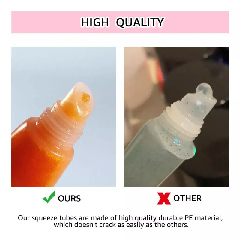 Codreamauto Contenedor Envase Tubos Vacios Lip Gloss 15ml Por 50