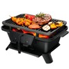 ORALNER Cast Iron Hibachi Grill, Portable Tabletop Grill with Double-Sided