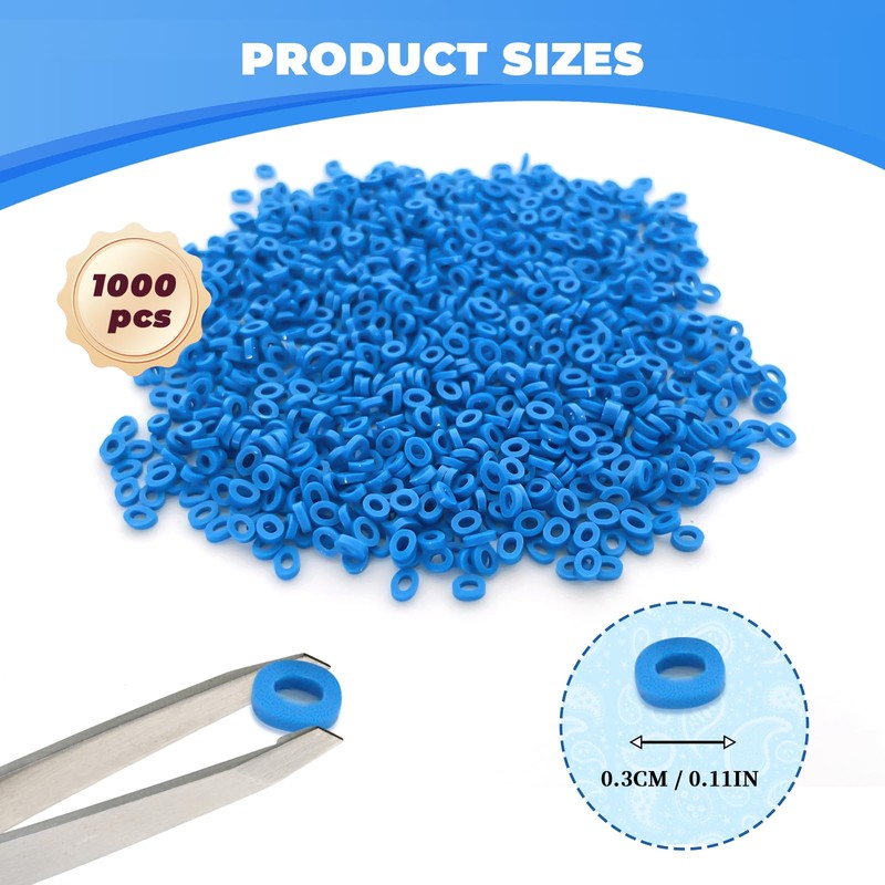 1000pcs/bag Dental Orthodontic Separator Bulk Pack, Elastic Orthodontic Separate Ties
