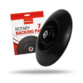 Maxshine 7” Universal Black RO Polisher Backing Plate – Durable One-Piece Molded Design, High-Elasticity PU with Hook & Loop Fastening – Fits Foam, Wool & Microfiber Pads