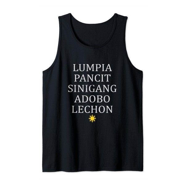 Filipino Food Lumpia Pancit Sinigang Adobo Lechon Tank Top