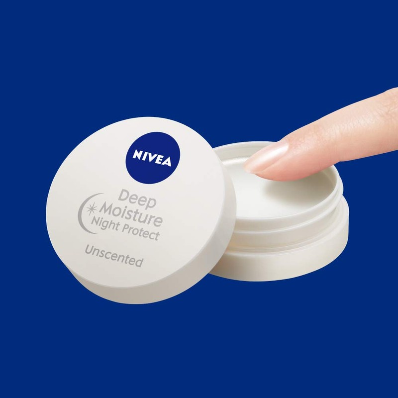 Nivea Deep Moisture Night P Unscented Lip Balm, 0.2 oz