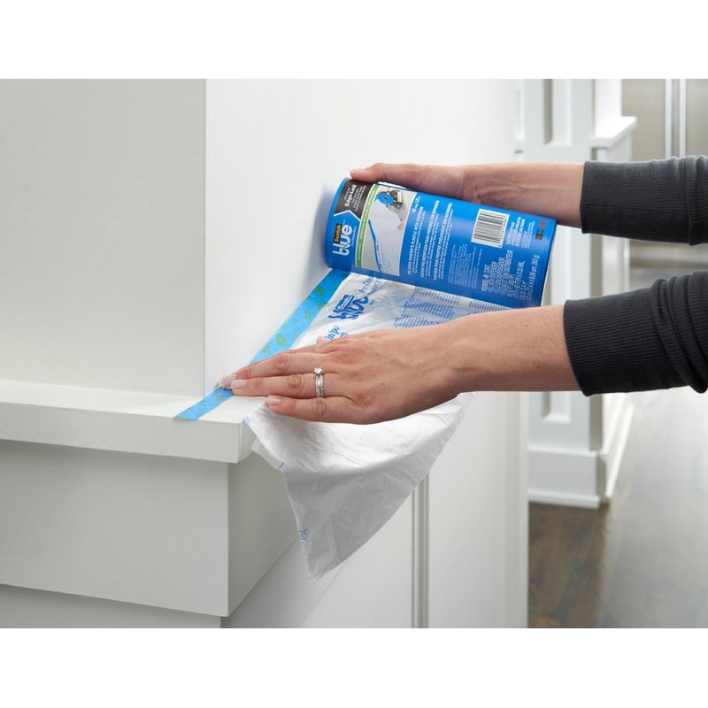ScotchBlue Pre Plastic Painters Tape with Bladed Dispenser, 48 in