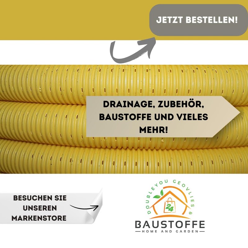 Doubleyou Geovlies & Baustoffe Drainage Reducing Sleeve for Drainage Pipes