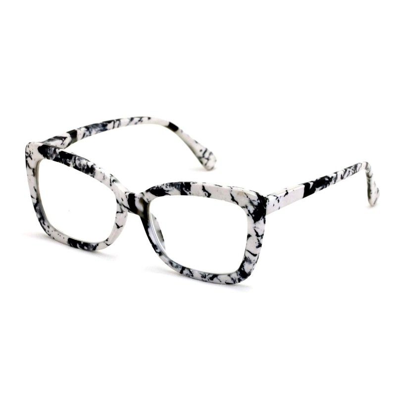 Women Big Lens Butterfly Reading Glasses - Fun Cateye Clear