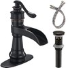 BATHFINESSE Oil Rubbed Bronze Deck Mounted Single-Handle Lavatory Faucet with