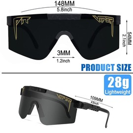 Polarized Sports Sunglasses The Original Sunglasses Wide Fit Blue Lens Windproof Sports Eyewear Unisex Goggles Outdoor Eyewear Ideal for Driving Running Climbing Fishing and Golf (Classic C1)