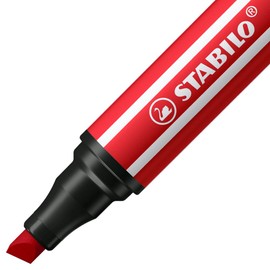 Premium Fibre-Tip Pen with Chisel Tip - STABILO Pen 68 MAX - Pack of 5 - Carmine