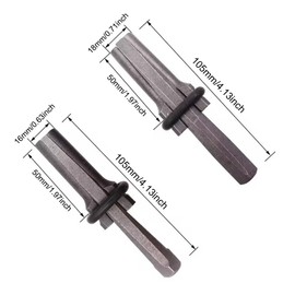 TorSor 2 Pack Rock Splitting Wedges 5/8'' 3/4'' Heavy Duty Stone Splitter Breaker Striking Insert Plug Splitting Tools Wedge and Feather Shims for Concrete Post Footings Foundations Marble Granite